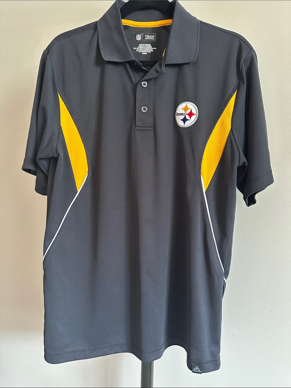 🏈 NFL Men’s Black and Gold Pittsburgh Steelers Polo